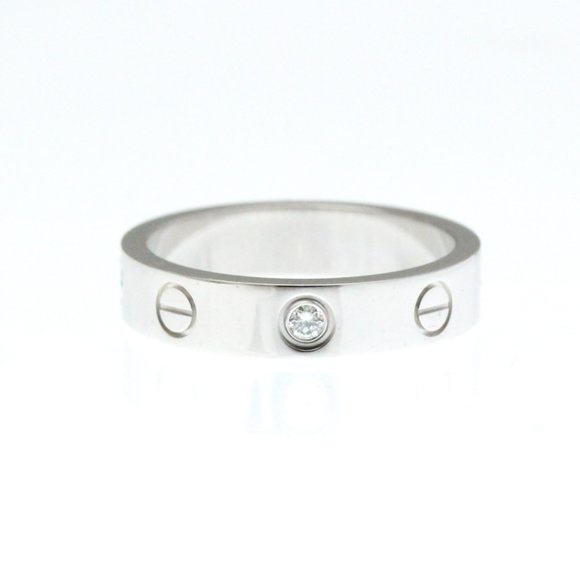Cartier | Jewelry | Cartier Mini Love Ring P Diamond White Gold 18k ...